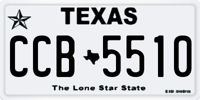 TX license plate CCB5510