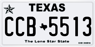 TX license plate CCB5513
