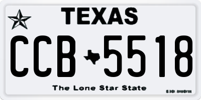 TX license plate CCB5518