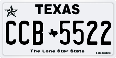 TX license plate CCB5522