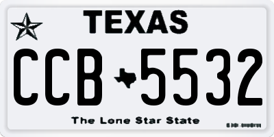 TX license plate CCB5532