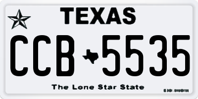 TX license plate CCB5535