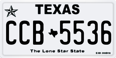 TX license plate CCB5536