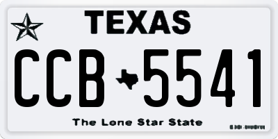 TX license plate CCB5541