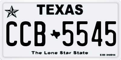 TX license plate CCB5545