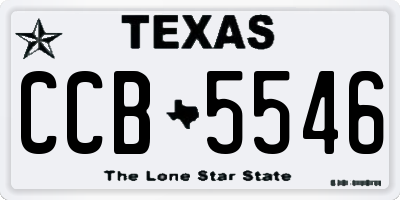 TX license plate CCB5546