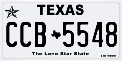 TX license plate CCB5548