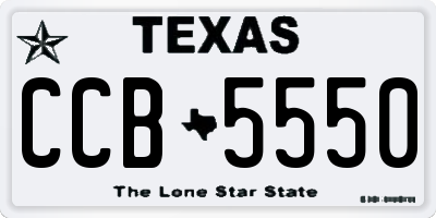 TX license plate CCB5550