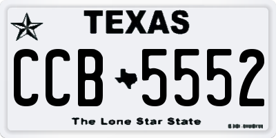 TX license plate CCB5552
