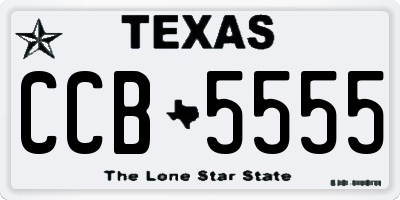 TX license plate CCB5555