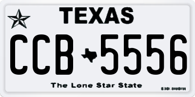 TX license plate CCB5556