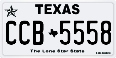 TX license plate CCB5558