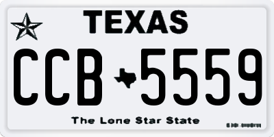 TX license plate CCB5559