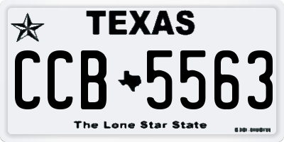 TX license plate CCB5563