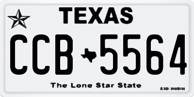 TX license plate CCB5564