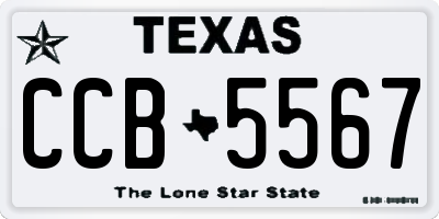 TX license plate CCB5567