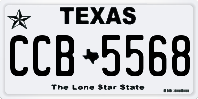 TX license plate CCB5568