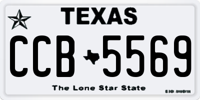 TX license plate CCB5569