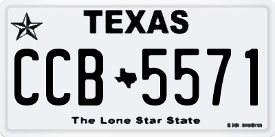 TX license plate CCB5571