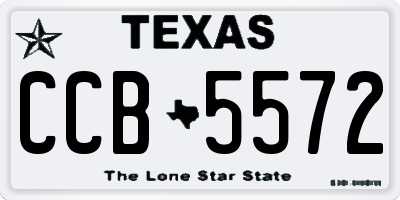 TX license plate CCB5572