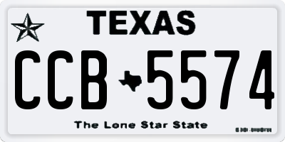 TX license plate CCB5574