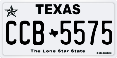 TX license plate CCB5575