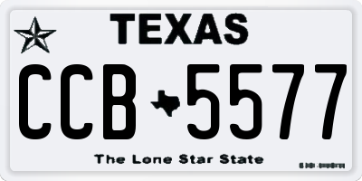 TX license plate CCB5577