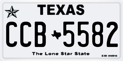 TX license plate CCB5582