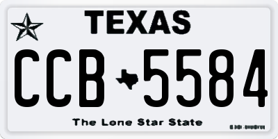 TX license plate CCB5584