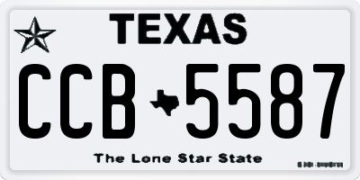 TX license plate CCB5587