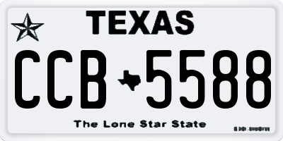 TX license plate CCB5588