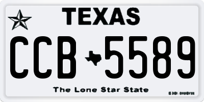 TX license plate CCB5589