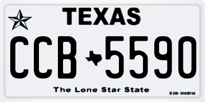 TX license plate CCB5590