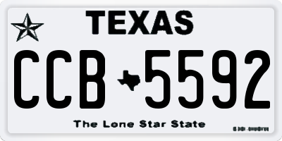 TX license plate CCB5592