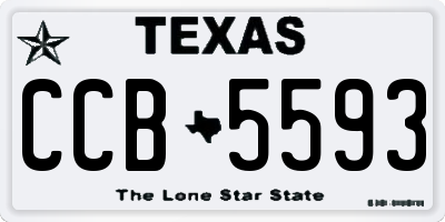 TX license plate CCB5593