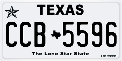 TX license plate CCB5596