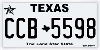 TX license plate CCB5598