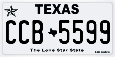 TX license plate CCB5599