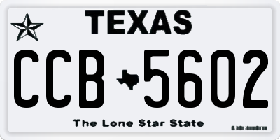 TX license plate CCB5602