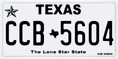 TX license plate CCB5604