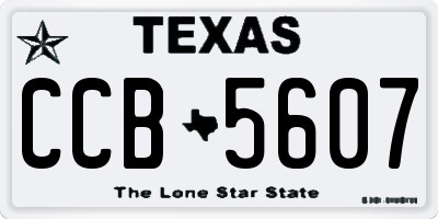 TX license plate CCB5607