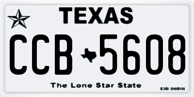 TX license plate CCB5608