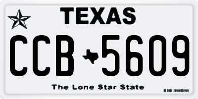 TX license plate CCB5609
