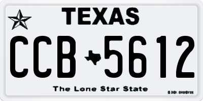 TX license plate CCB5612