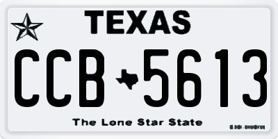 TX license plate CCB5613
