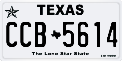 TX license plate CCB5614