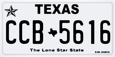 TX license plate CCB5616