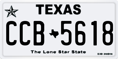 TX license plate CCB5618