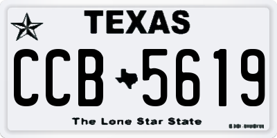 TX license plate CCB5619