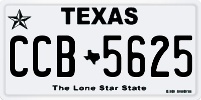 TX license plate CCB5625
